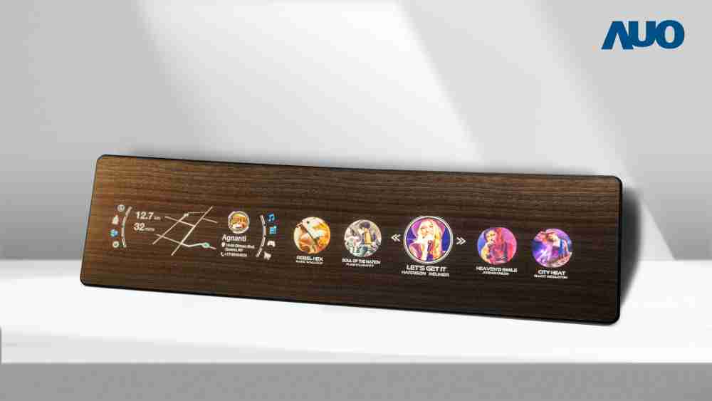 MG电玩研发全球最高穿透度达80%的AmLED木纹显示器，，可于使用时呈现高亮度、、、清晰可见的信息，，，，并在不使用时回归为单纯的饰板，，节能兼具美观